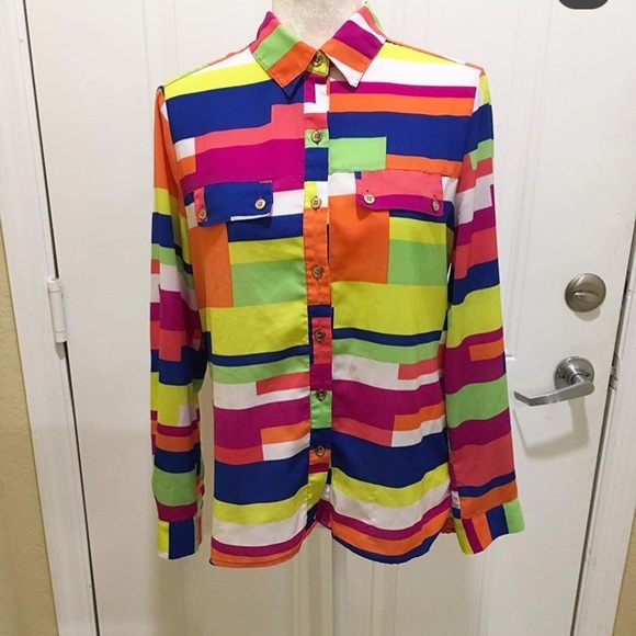 Color Blocked Blouse - Picture 1 of 4